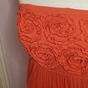 Design history strapless Coral maxi dress sz large